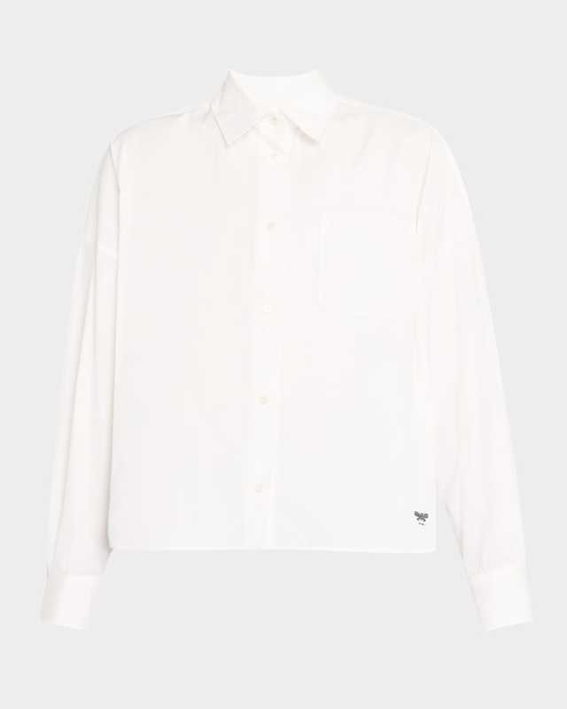 Aureo Button Down Poplin Top